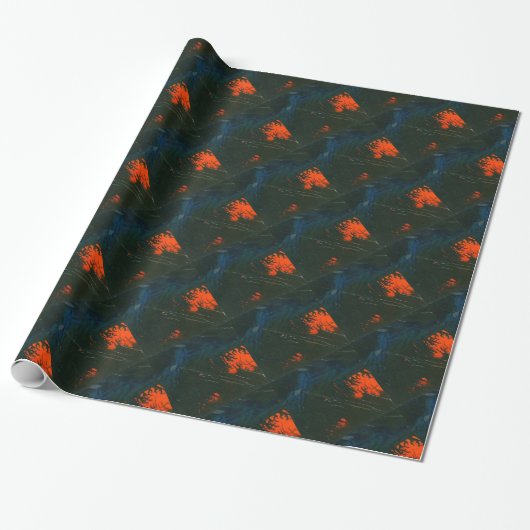 "Sumpffeuer #7" Abstraktes Design-Umschlagpapier Geschenkpapier (Ungerollt)