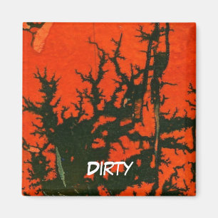 "Sumpffeuer #8" Abstrakte Geschirrspülmaschine Sta Magnet