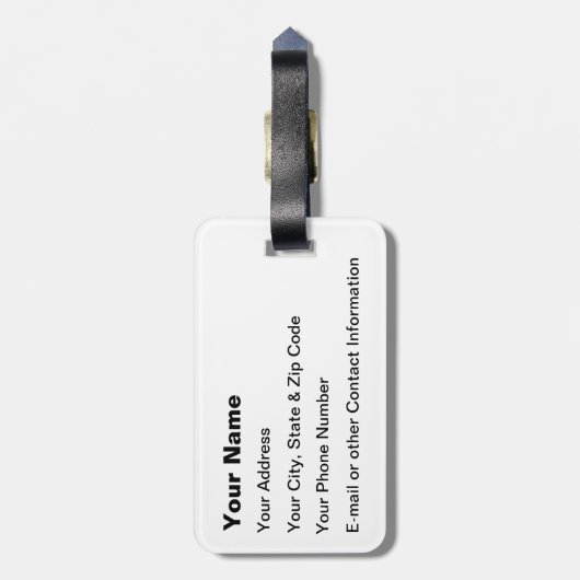 Sumpfgebiet-Nationalpark Gepäckanhänger (Rückseite vertikal)