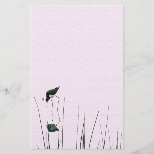 Sumpfgebiet-Vogel-Kunst-Briefpapier Briefpapier (Vorderseite)
