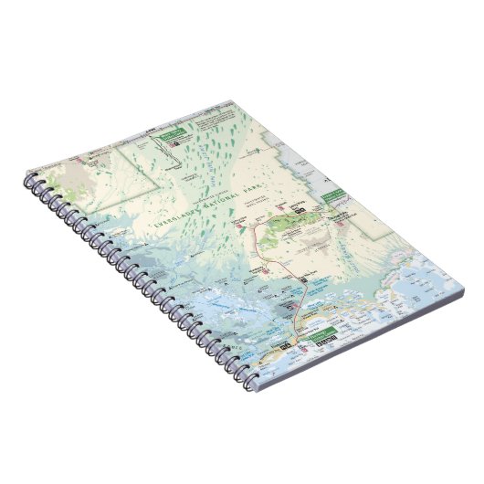 Sumpfgebietkartennotizbuch Notizblock (Rechte Seite)