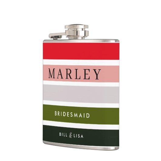 Sumpfgrün, Personalisierte Bridesmaid-Hüftkolben Flachmann (Links)