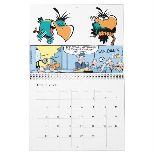 Sumpfkalender für Cartoon Kalender (Apr 2027)