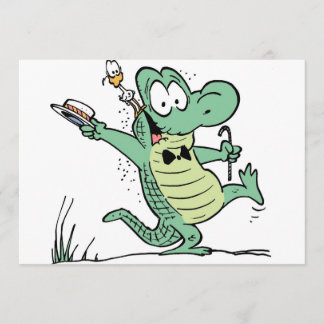 Sumpfkrokodile zum Geburtstag Einladung
