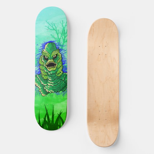 Sumpfmonster Beängstigender Spaß Skateboard (Vorderseite)