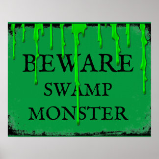 Sumpfmonster Halloween Prop Poster