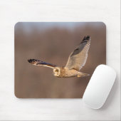 Sumpfohreule im Flug Mousepad (Mit Mouse)