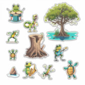 "Sumpftanzsticker" Party für Vinyl-Aufkleber nach  Aufkleber (Vorderseite)