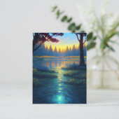 Sumpfwald in Mesmerizing Wilderness Postkarte (Stehend Vorderseite)