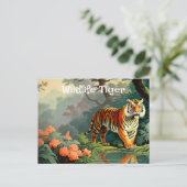 Sumpfwald Wild Tiger Vintage Poster Postkarte (Stehend Vorderseite)