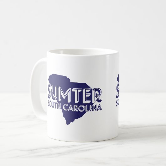 Sumter South Carolina Form-Tasse Kaffeetasse (Vorderseite Links)
