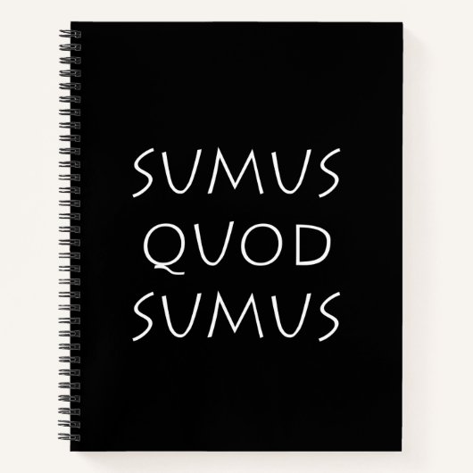 Sumus quod sumus notizblock (Vorderseite)