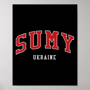 Sumy Ukraine Hochschule Universitätsstil Poster