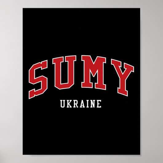 Sumy Ukraine Hochschule Universitätsstil Poster (Vorne)
