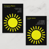 Sun 01 - Gelb auf schwarz Visitenkarte (Vorne/Hinten)