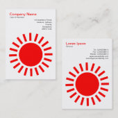 Sun 01 - Rot auf Weiß Visitenkarte (Vorne/Hinten)