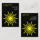 Sun 02 - Gelb auf schwarz Visitenkarte (Vorne/Hinten)