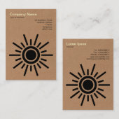 Sun 02 - Pappe Visitenkarte (Vorne/Hinten)