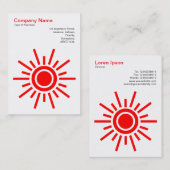 Sun 02 - Rot auf Weiß Visitenkarte (Vorne/Hinten)