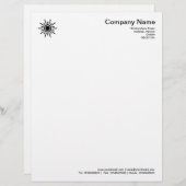 Sun 02 - Schwarz Briefbogen (Vorne/Hinten)