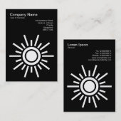Sun 02 - Weiß auf Schwarz Visitenkarte (Vorne/Hinten)