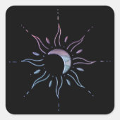 Sun 1 quadratischer aufkleber (Vorderseite)