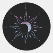 Sun 1 runder aufkleber (Vorderseite)