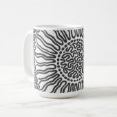 Sun Abstract Design Kaffeetasse (Vorderseite Links)