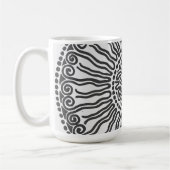 Sun Abstract Design Kaffeetasse (Links)