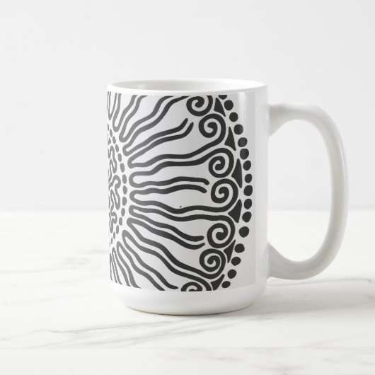 Sun Abstract Design Kaffeetasse (Rechts)