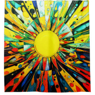 Sun Abstrakt 910 Duschvorhang