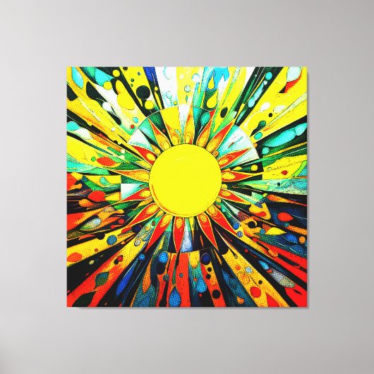 Sun Abstrakt 910 Leinwanddruck (Vorderseite)
