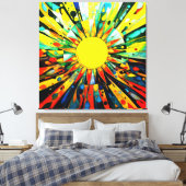 Sun Abstrakt 910 Leinwanddruck (Insitu (Schlafzimmer))