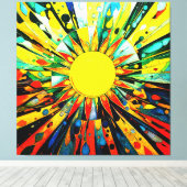 Sun Abstrakt 910 Leinwanddruck (Insitu (Holzboden))