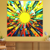 Sun Abstrakt 910 Leinwanddruck (Insitu (Wohnzimmer))