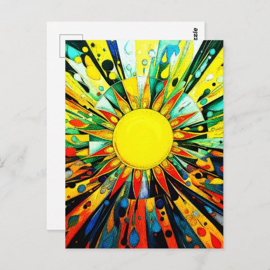 Sun Abstrakt 910 Postkarte (Vorne/Hinten)