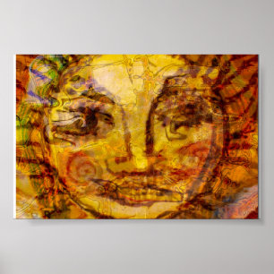 Sun abstrakt poster