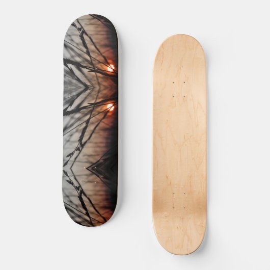 Sun abstraktes Fraktal 20,6 cm Skateboard (Vorderseite)