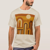 Sun and Arches Mid Century Modern Geometric Design T-Shirt (Vorderseite)