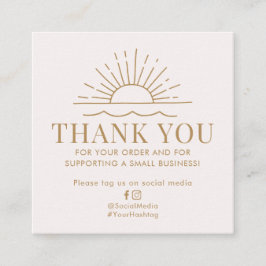 Sun and Beach Wave Modern Vielen Dank für Ihre Bes Quadratische Visitenkarte