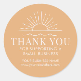 Sun and Beach Wave Moderne kleine Unternehmen Viel Runder Aufkleber