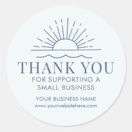 Sun and Beach Wave Moderne kleine Unternehmen Viel Runder Aufkleber