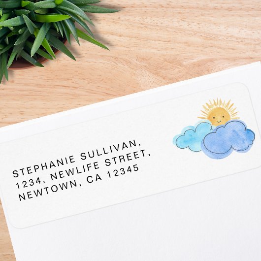 Sun and Clouds Kinderdusche Rücksendeadresse