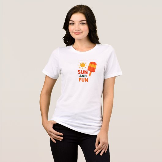 Sun and Fun – Bright Summer Vibes Sticker Tri-Blend Shirt (Vorderseite voll)