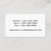 Sun and Leaf with Electricity Zap Business Card Visitenkarte (Rückseite)