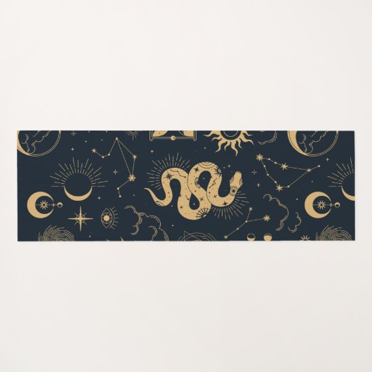 Sun and Moon -Astronomy Witch Yogamatte (Rückseite (Horizontal))