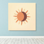 Sun and Moon – Boho Celestial  | Sacred Balance Leinwanddruck (Insitu (Holzboden))