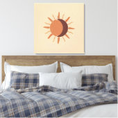 Sun and Moon – Boho Celestial  | Sacred Balance Leinwanddruck (Insitu (Schlafzimmer))