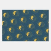 Sun and Moon Boho Line Art Golden Varieté Geschenkpapier Set (Vorderseite 3)