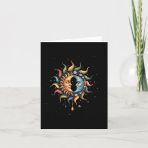 Sun and Moon Celestial Boho Mystische Hippie 90s _ Karte